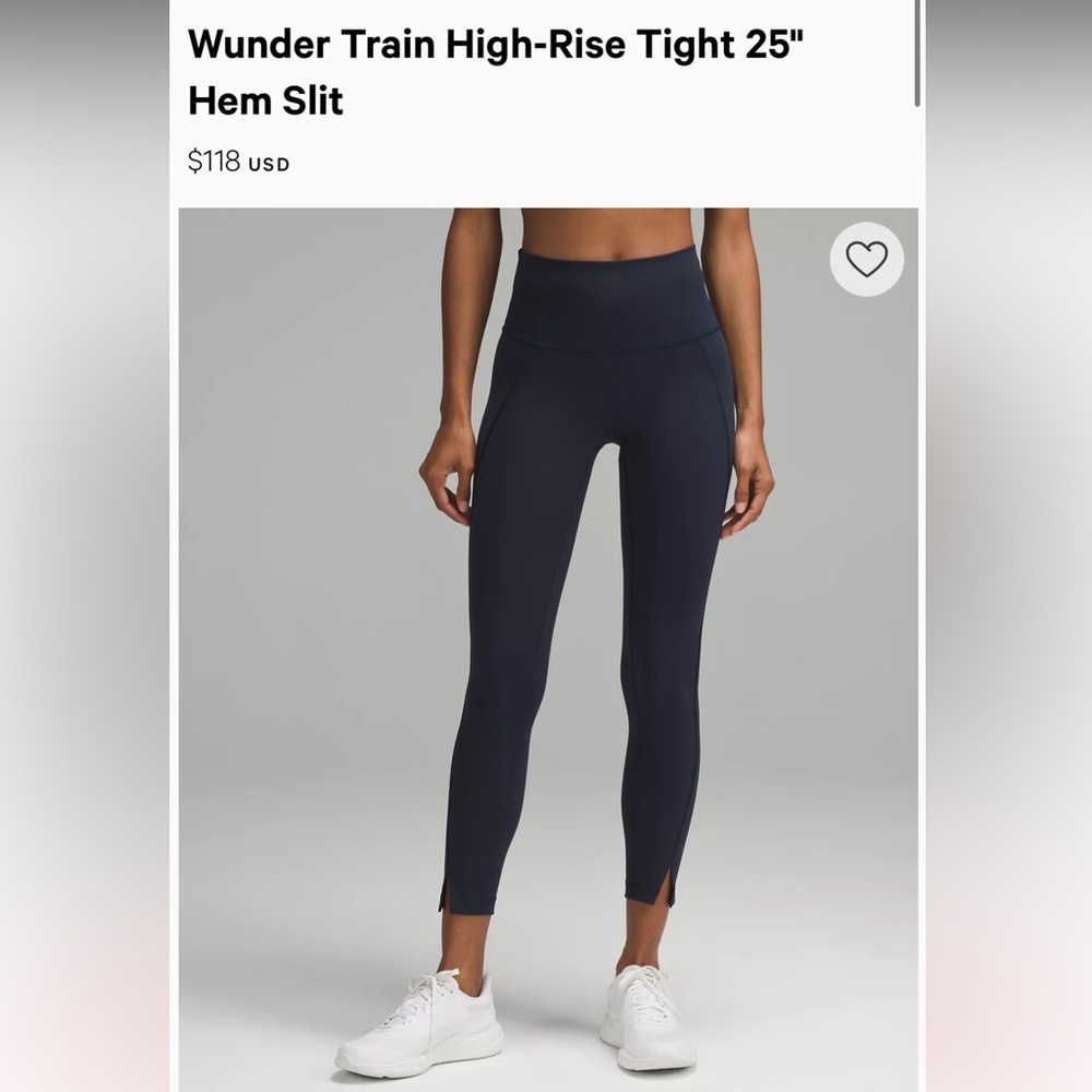 Wunder Train High-Rise Tight 25" Hem Slit